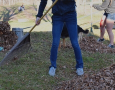 Benzie Girls Soccer Fundraising Event #1: Raking at Grow Benzie